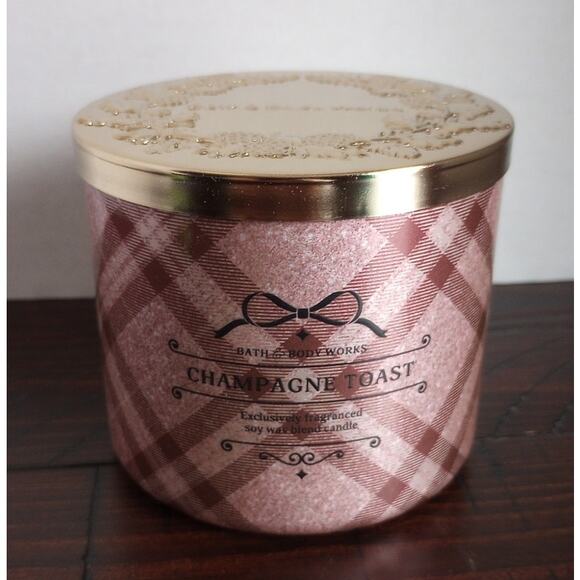 Champagne Toast 3 Wick Soy Candle Bath & Body Works NEW - Picture 2 of 4